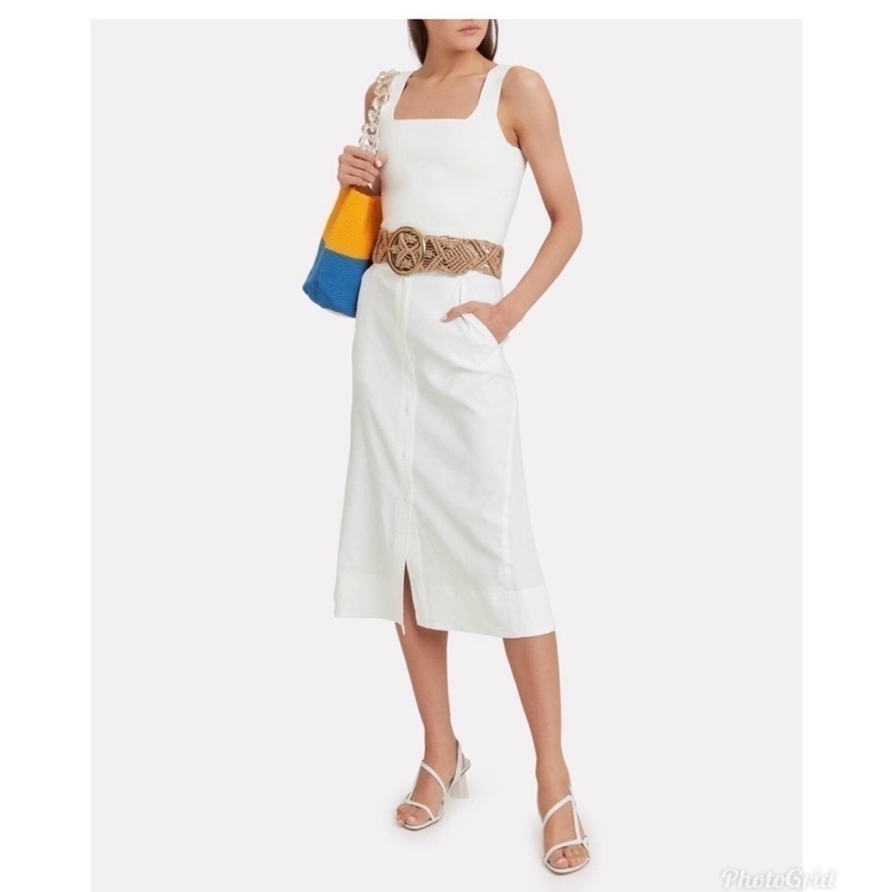 A.L.C. Jayce Linen Blend A-Line Skirt in White 4